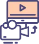 A video editing icon: a small graphic representing video editing, often used as a symbol for video editing software or features.